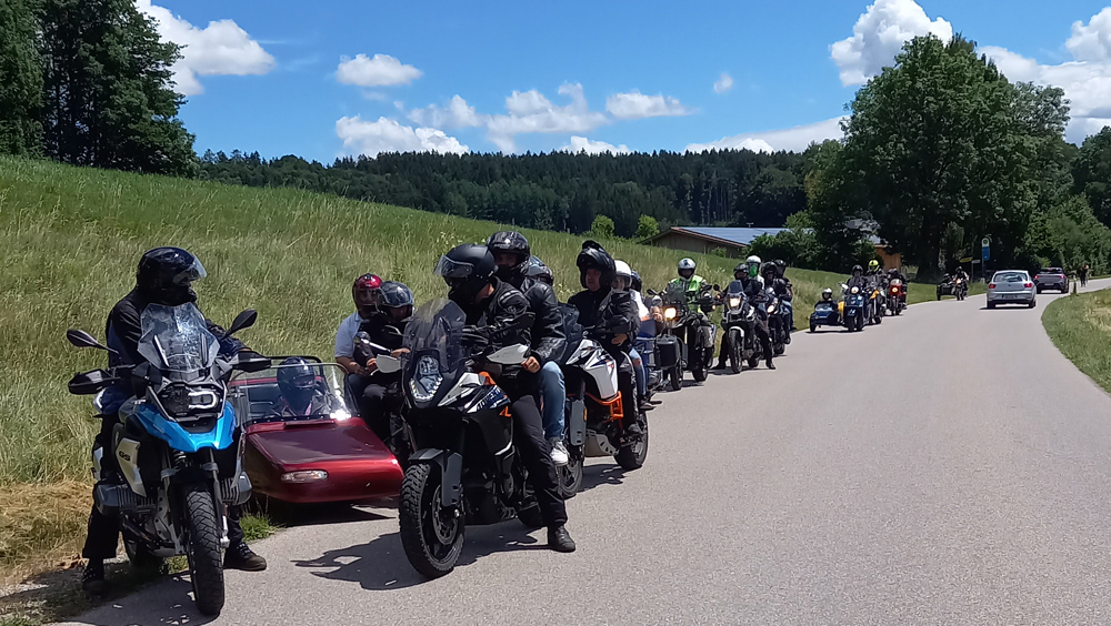Aufstellung zur Fahrt
